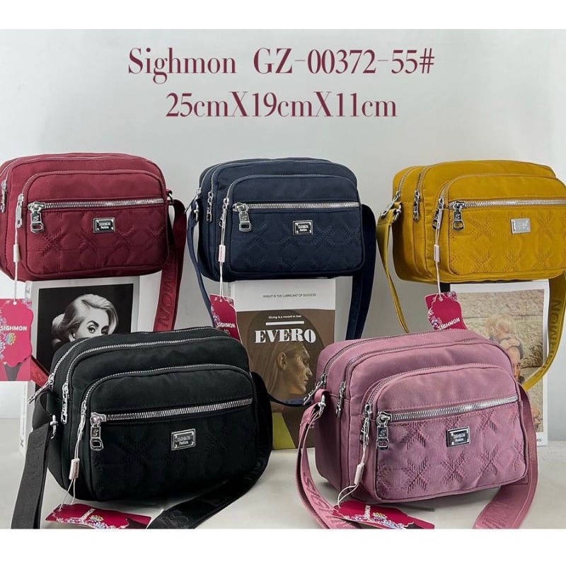 Tas Slempang Sighmon 00372 Bahan Kanvas. Tas Wanita Tas Slempang Wanita Tas Sighmon ORI BEST SELLER.!!! Sighmon Import bisa bayar ditempat.!!!