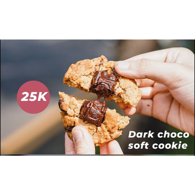 

Dark chocolate soft cookies
