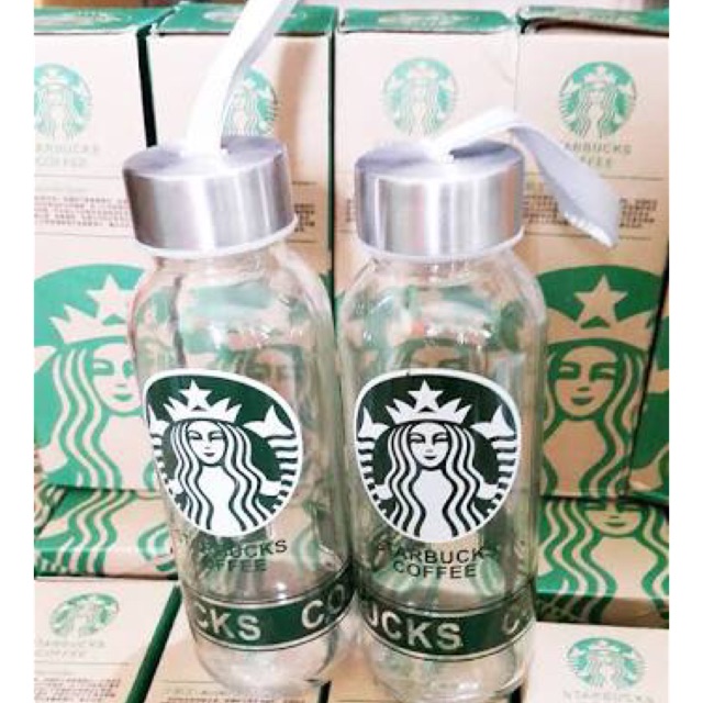 STARBUCKS Tumbler / Botol Kaca STARBUCKS (lengkap dengan dus starbucks)