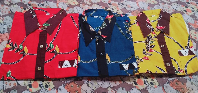 Qnunbatik Hem/kemeja Batik Anak Cowok Naura Madura