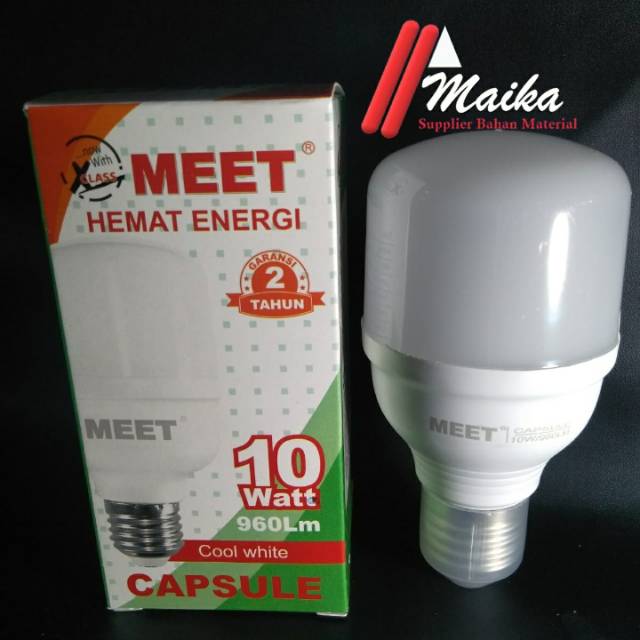 Meet lampu Led 10 watt bergaransi 2 tahun