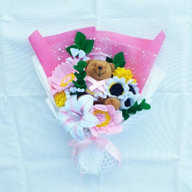 Buket Wisuda/Buket Flanel/Bunga flanel