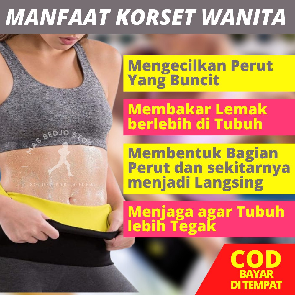 Korset Pelangsing Perut Buncit Neotex Hot Shapers Pengecil Perut Olahraga Stagen Pria Wanita ZZ01