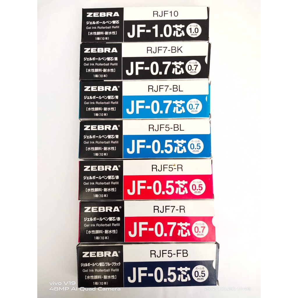 

ZEBRA Refill pen Gel JF refill Gel Pen untuk pen sarasa Clip - Black - red - blue - blue black