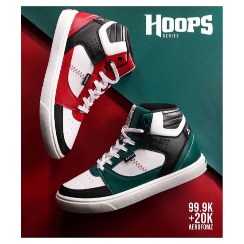 [ORIGINAL] aerostreet hoops hijau & merah