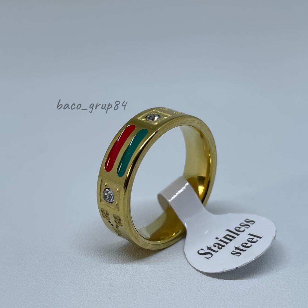 Cincin Titanium Gold Milan C31 Awet Lama Tidak Karatan Cincin Kawin Perhiasan Cincin Tunangan