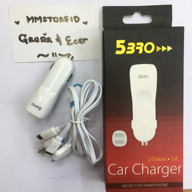 Car charger 5BRO 3 in 1 / travel charger mobil 3 in 1