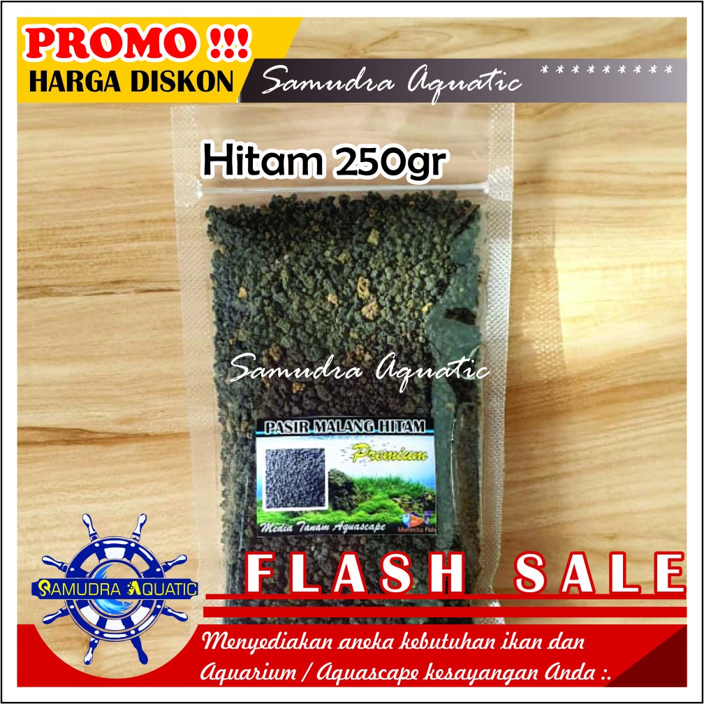 Pasir Hias MALANG HITAM 250gr, Pasir Hitam Malang Pasir Aquarium Aquascape KEMASAN PREMIUM