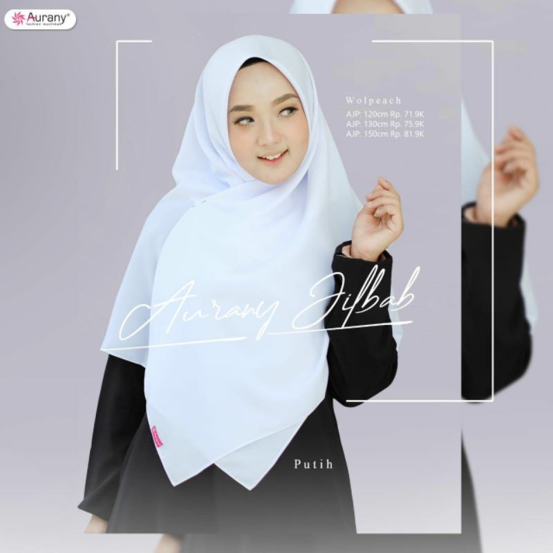 HIJAB SEGIEMPAT POLOS • AJP 120 x 120 • AURANY