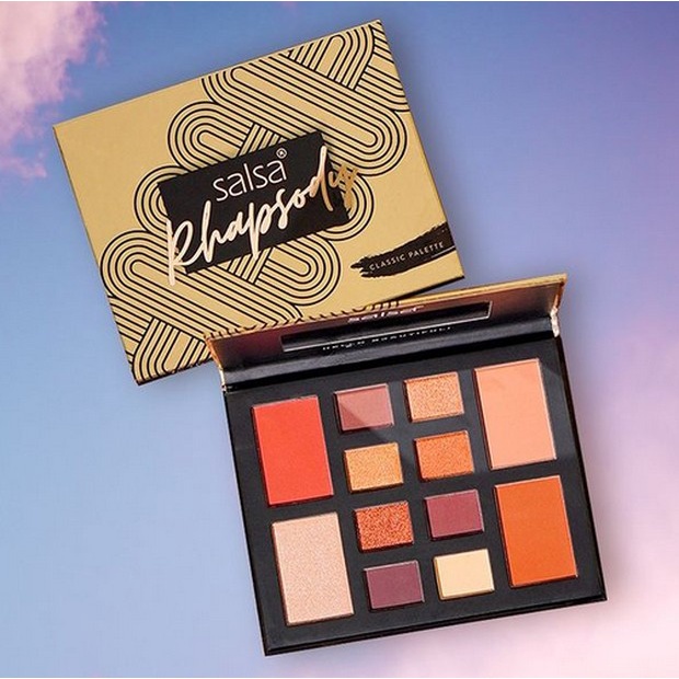 SALSA Rhapsody Face Palette Eyeshadow Contour Highlighter Blush On BPOM Eye Shadow palet (VH)