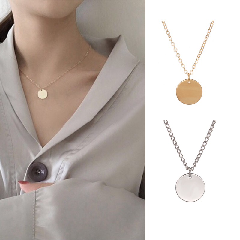 Kalung fashion wanita korea merek bulat impor kalung murah