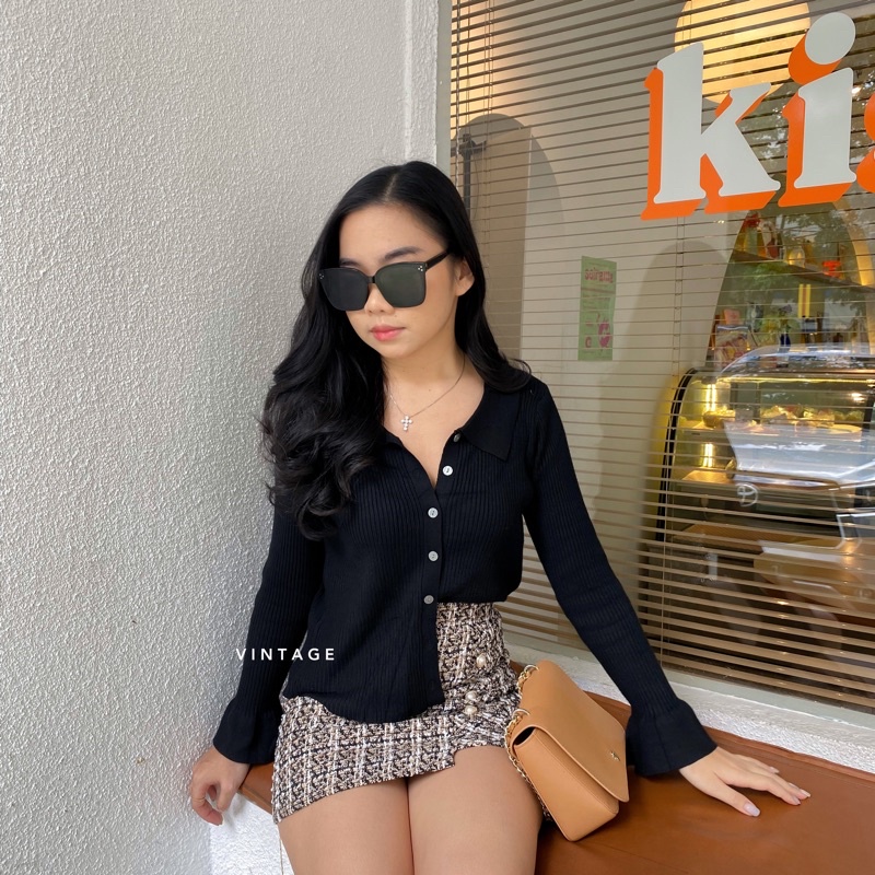 VINTAGE Ella Knit Top Atasan Knit