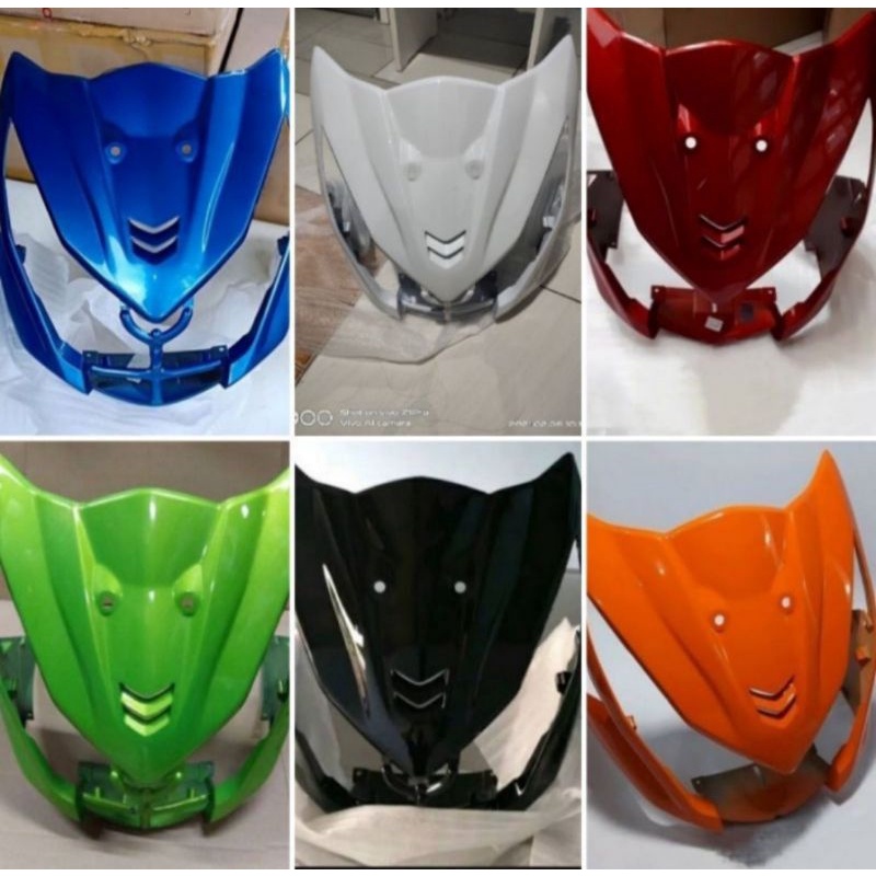 Cover Kap Tameng Body Lampu Depan Beat Fi Hitam Putih Hijau Biru Orange Merah 2013-2015