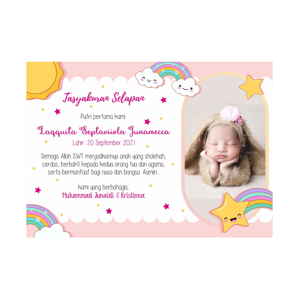 

Stiker Aqiqah / Selapan / Tedhak Siten Bayi / Baby Shower / Baby New Born Sticker