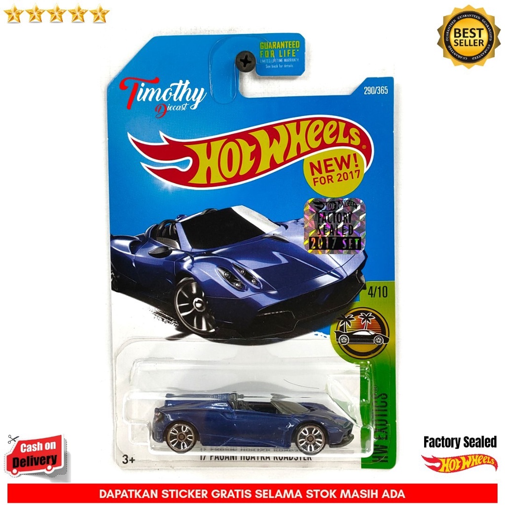 Hot Wheels 17 Pagani Huayra Roadster Biru Factory Sealed 2017 Diecast