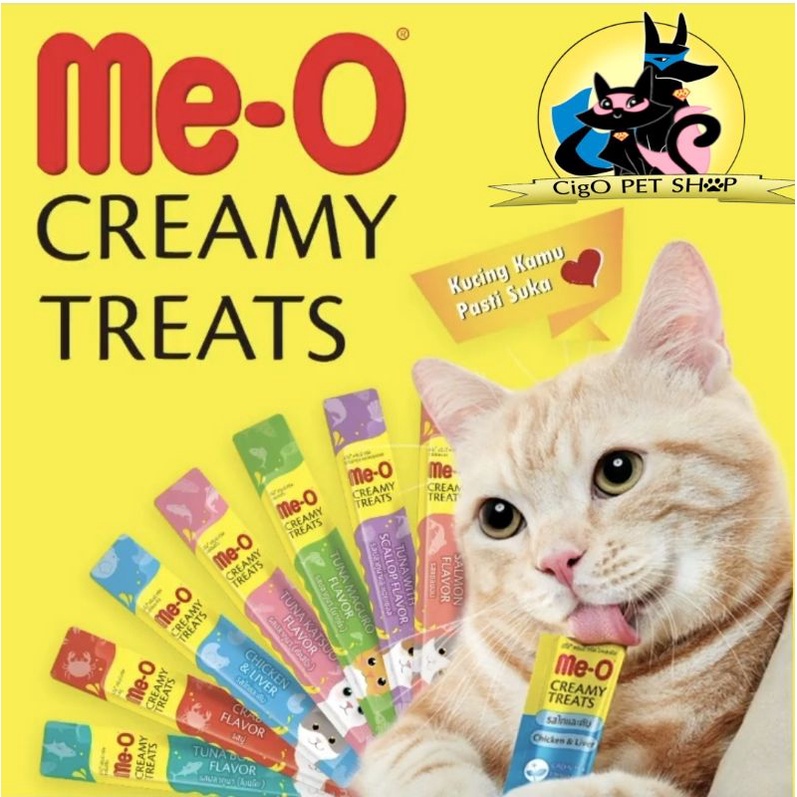 ME-O MEO CREAMY TREATS SNACK KUCING 15gr per sachet saset