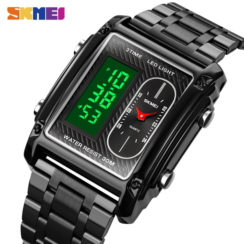 SKMEI 1868 Jam Tangan Pria Digital Analog Dual Time Sport Watch WATCHKITE WKOS