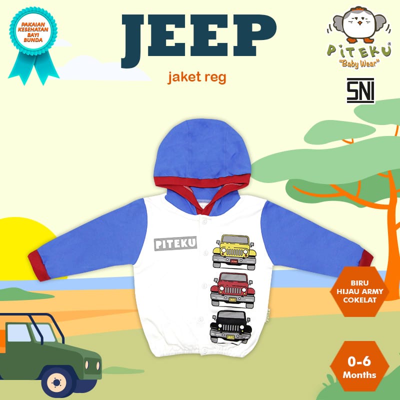 PITEKU JAKET KARET JEEP / USIA 0-6 BULAN