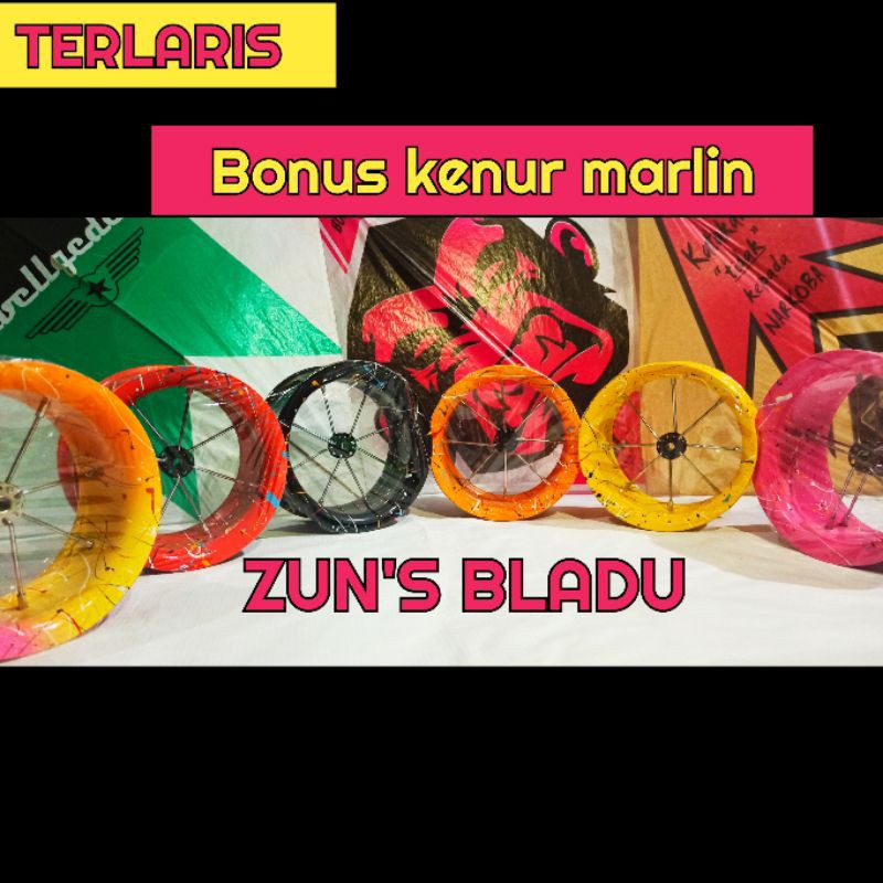 Bladu racing / gulungan benang layangan/bonus kenur marlin/ ukuran 4in TEBAL 5 MILI