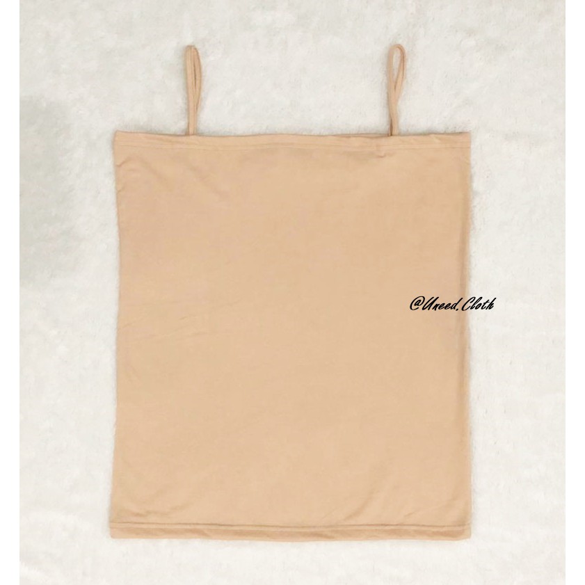 Uneed Cloth / TANK TOP JUMBO / CROP TANKTOP / SQUARE / TANGTOP ATASAN WANITA / LOLY BIGSIZE-Nude