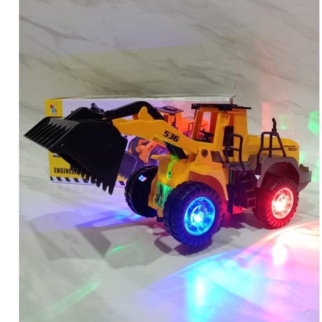 Cod Mainan Truck Beko Buldozer Konstruksi Besar Pump dan Go