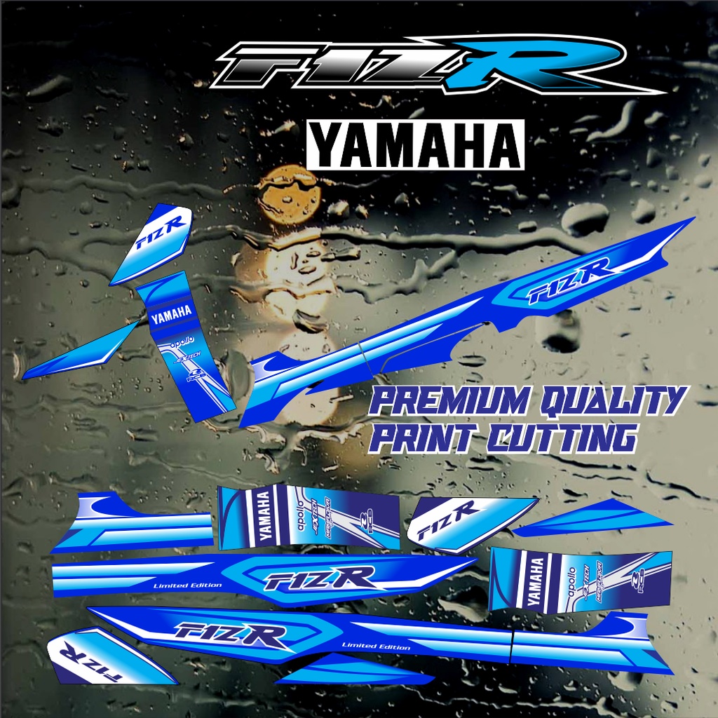 STRIPING FIZR VARIASI ROAD RACE 87 BIRU FIZ R