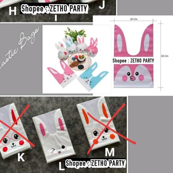 Rabbit Plastic Bags / Plastik Snack Kelinci KECIL (BACA NOTE)