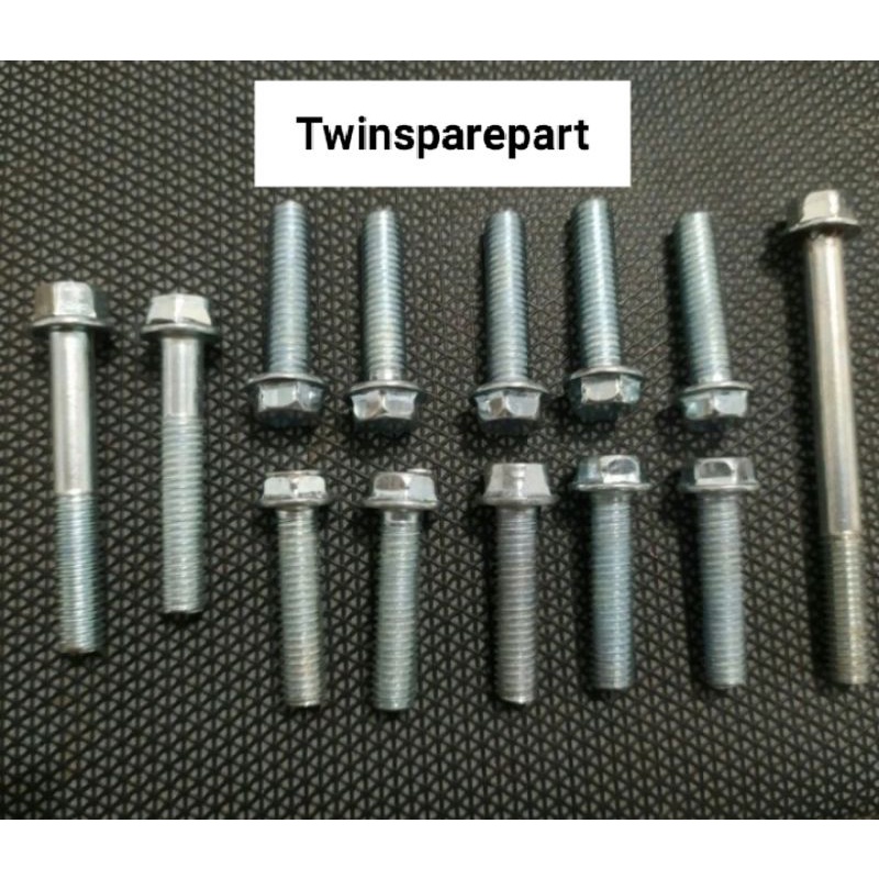 baut full set cover tutup blok mesin cvt Yamaha Fino karbu