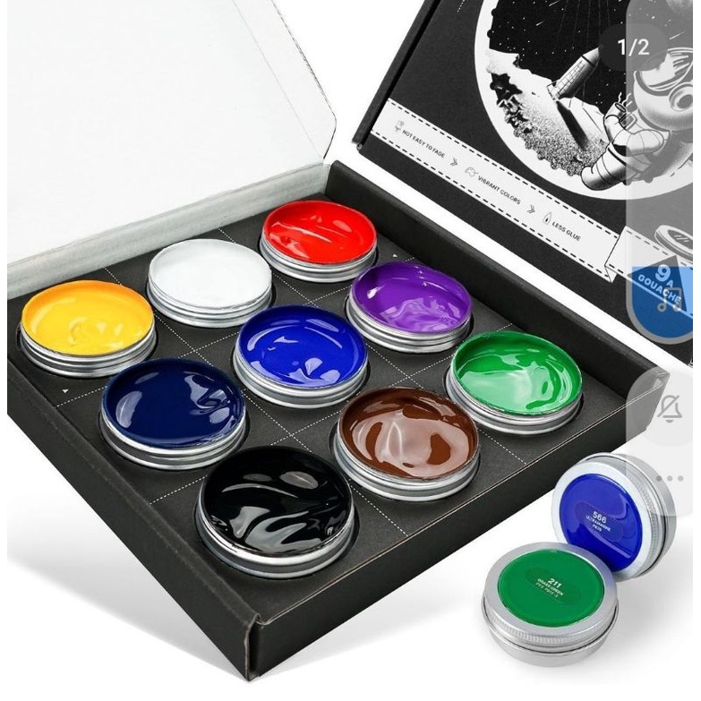 

arrtx premium gouache 9 x 30 ml set a