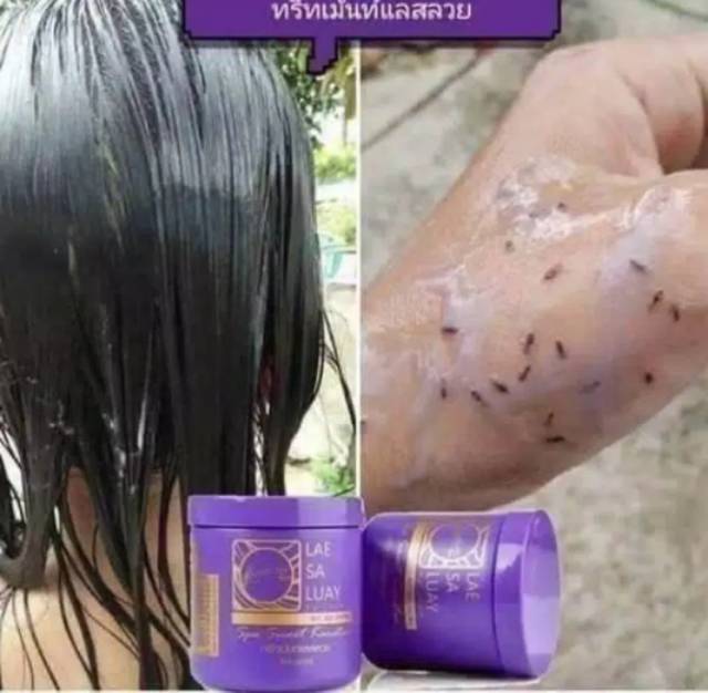 masker rambut Lae sa luay ORIGINAL spa smooth keratin best product Thailand best seller