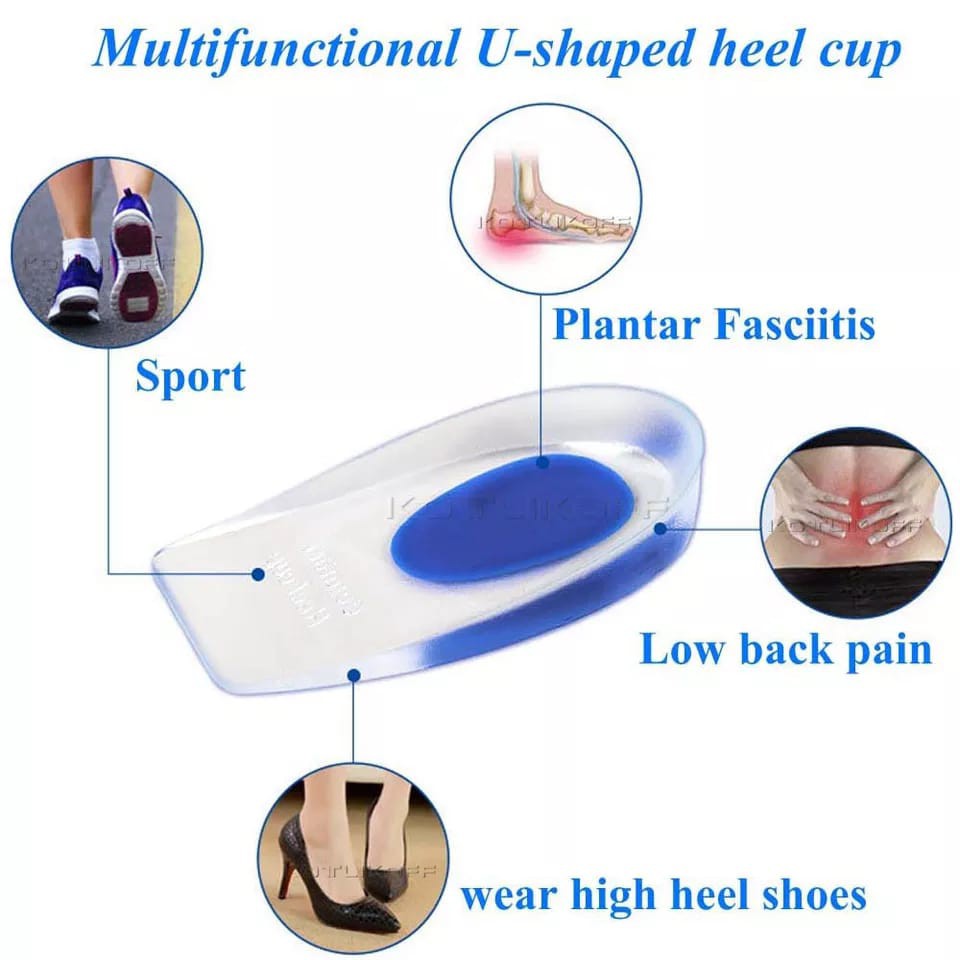 INSOLE SILIKON TUMIT INSOLE PELINDUNG TUMIT INSOLE GEL BLK