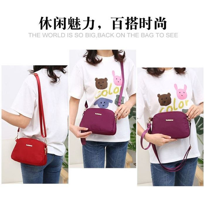 BJ218805 - BLACK/BLUE/PURPLE/RED - TAS SLEMPANG NYLON SALE KECIL IMPORT TAS WANITA FASHION IMPORT MODIS ELEGAN TERMURAH TERLARIS TERBARU BAGSTORE JAKARTA TAS BATAM JTF18805