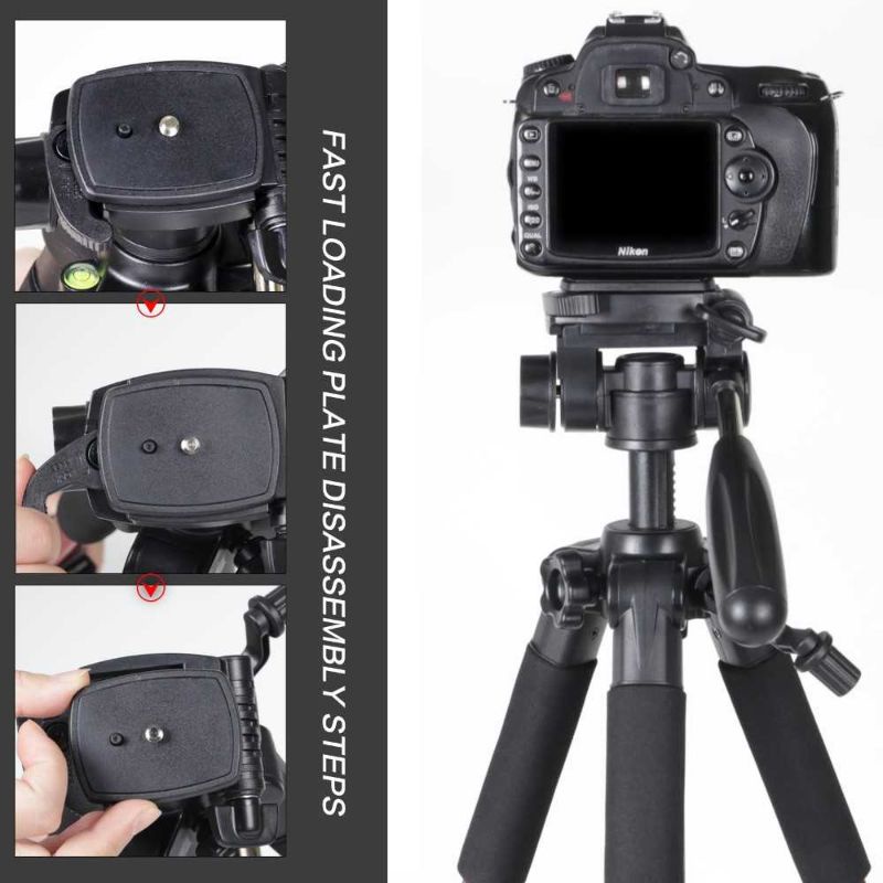 Jual Tripod untuk Handycam, DSLR, Smartphone dengan fungsi Pan Head