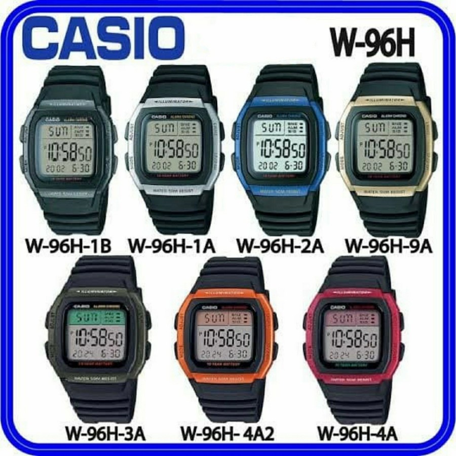 Jam Tangan W-96H CASIO PRIA/WANITA ORIGINAL