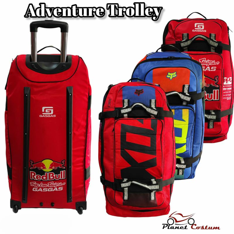 Tas Troylee Motor Adventure Troli bagasi sepatu jersey celana jas hujan body protector decker goggle
