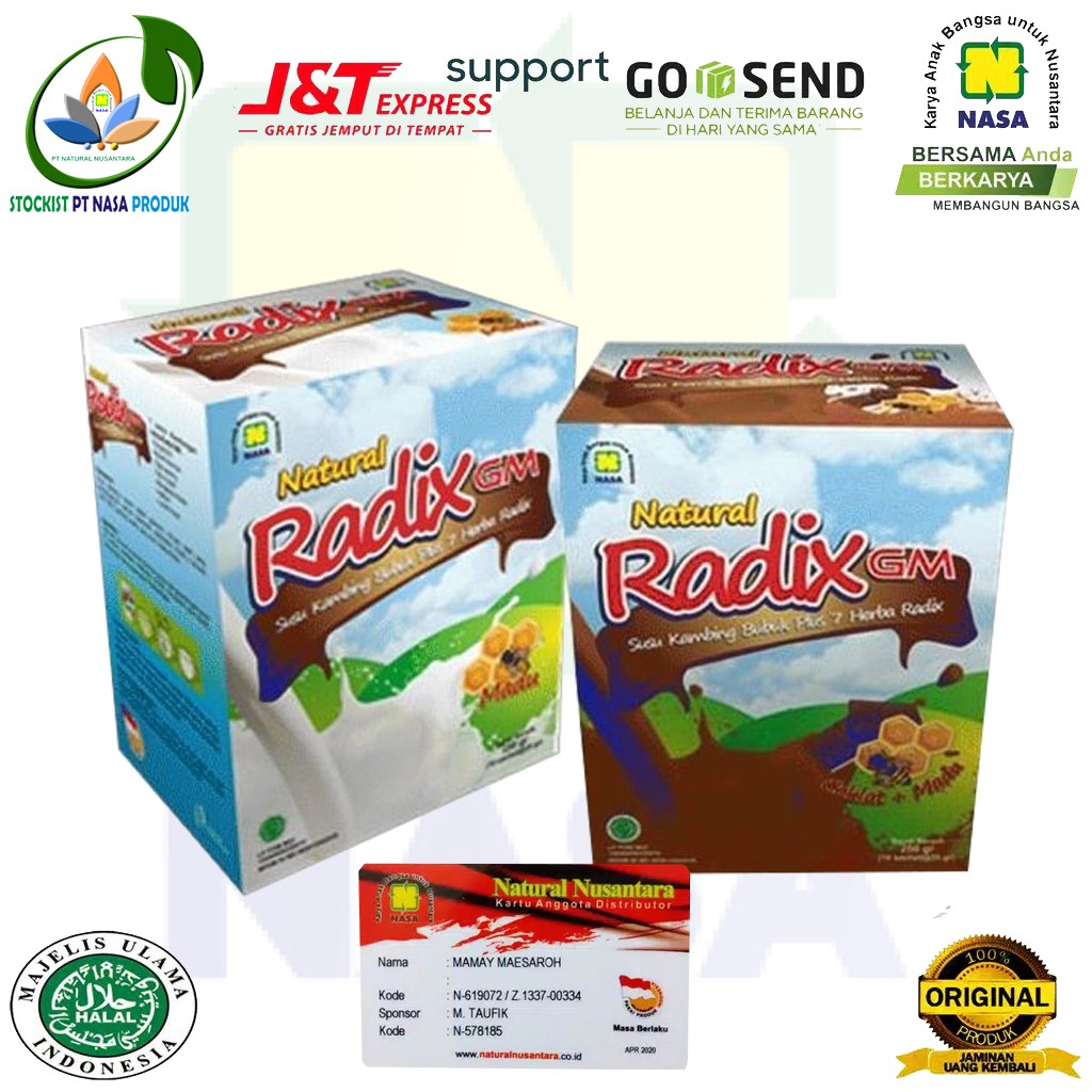 

Natural Radik GM Susu Kambing Bubuk Plus Krim Nabati Radix