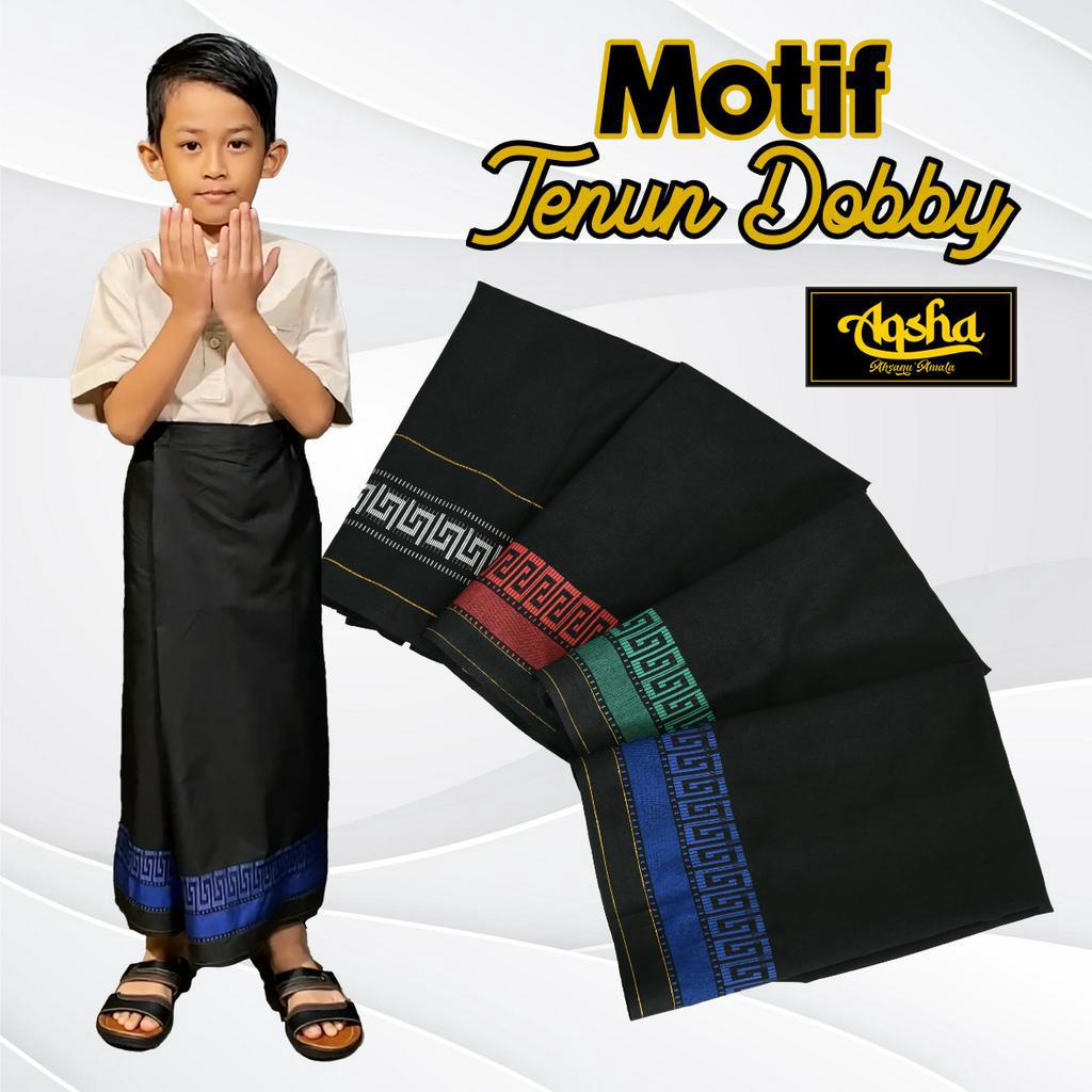 SARUNG ANAK INSTAN PRAKTIS SIMPEL - MOTIF TENUN DOBBY SPIRAL -  USIA 2 S/D 7 THN