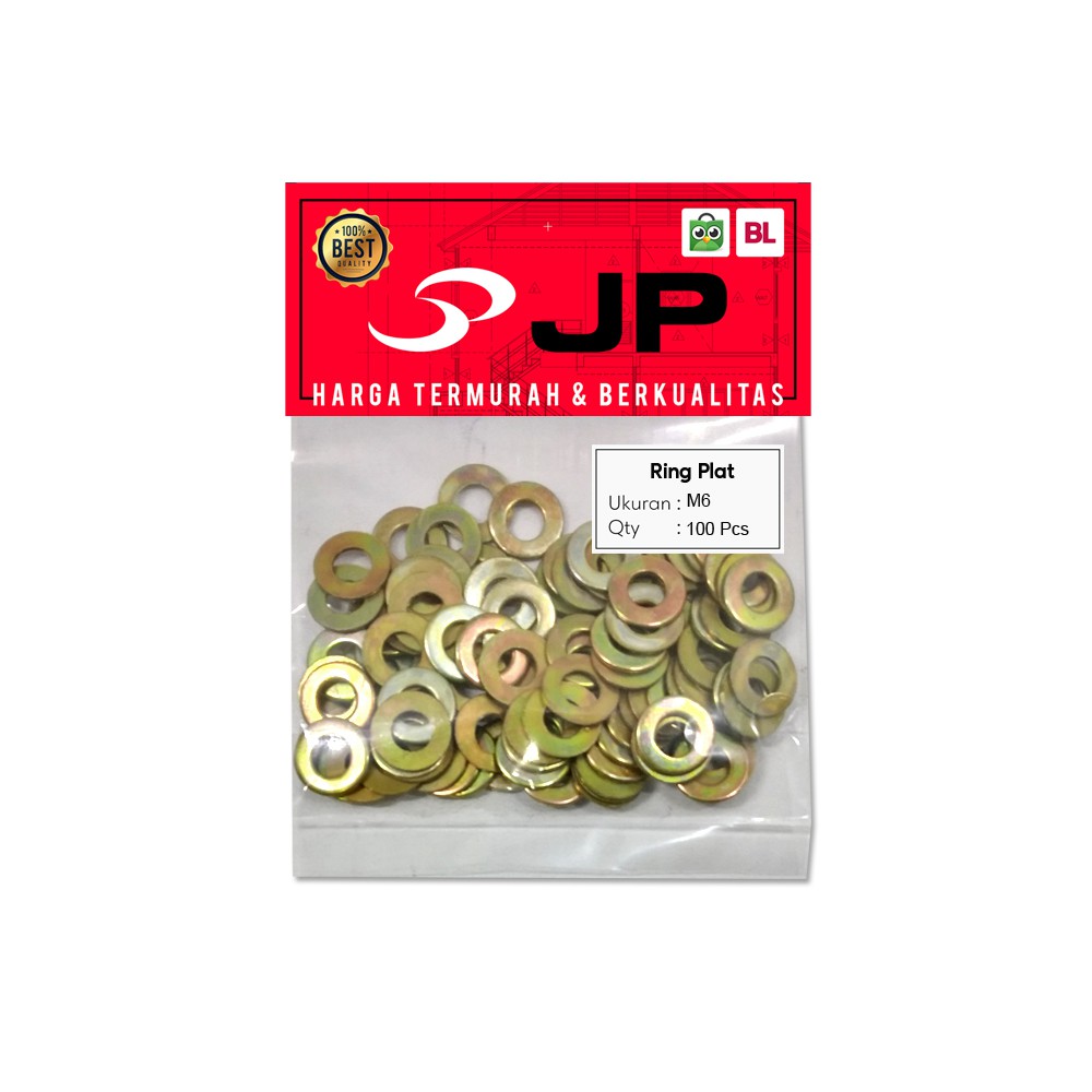 RING PLAT M 6 - RING PLAT BAUT M6 ISI 100 PCS