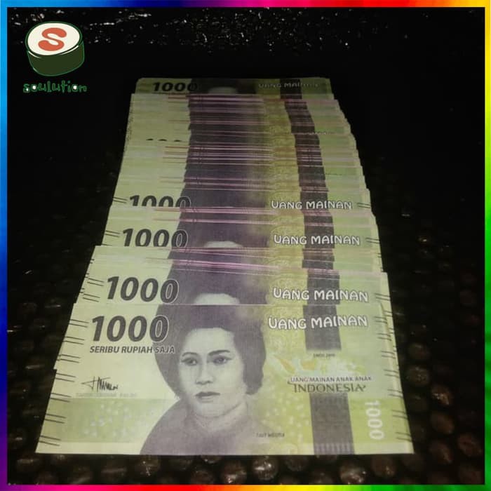 Uang Kertas Mainan Pecahan 1.000 Rupiah