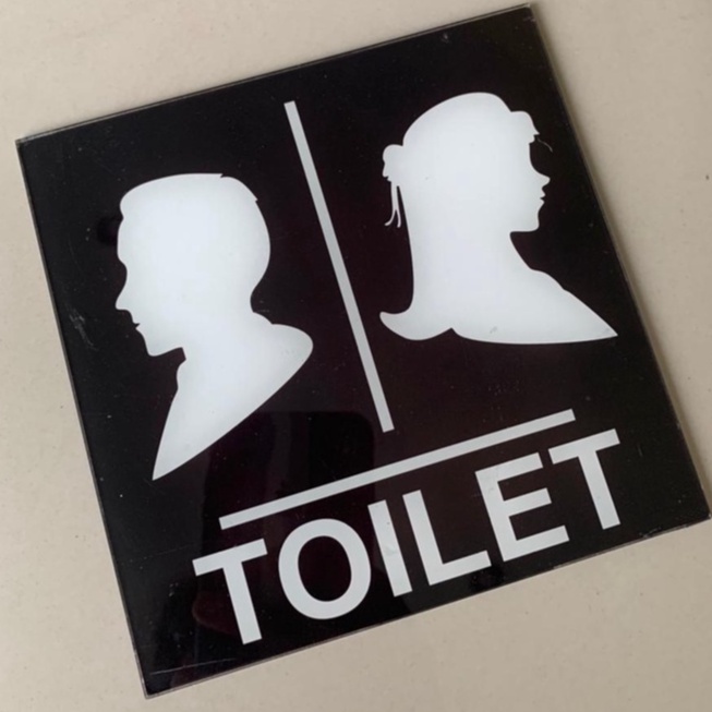

Acrylic Sign Label Toilet