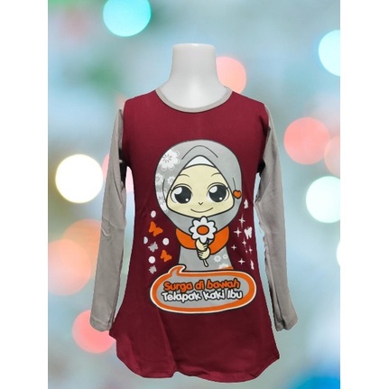 kaos anak perempuan / atasan anak perempuan / tunik anak perempuan / baju atasan anak perempuan / ba