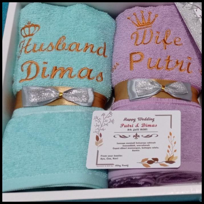 

Mp Paket Handuk Couple 70X140 Bordir Nama 2 Baris Plus Box/
