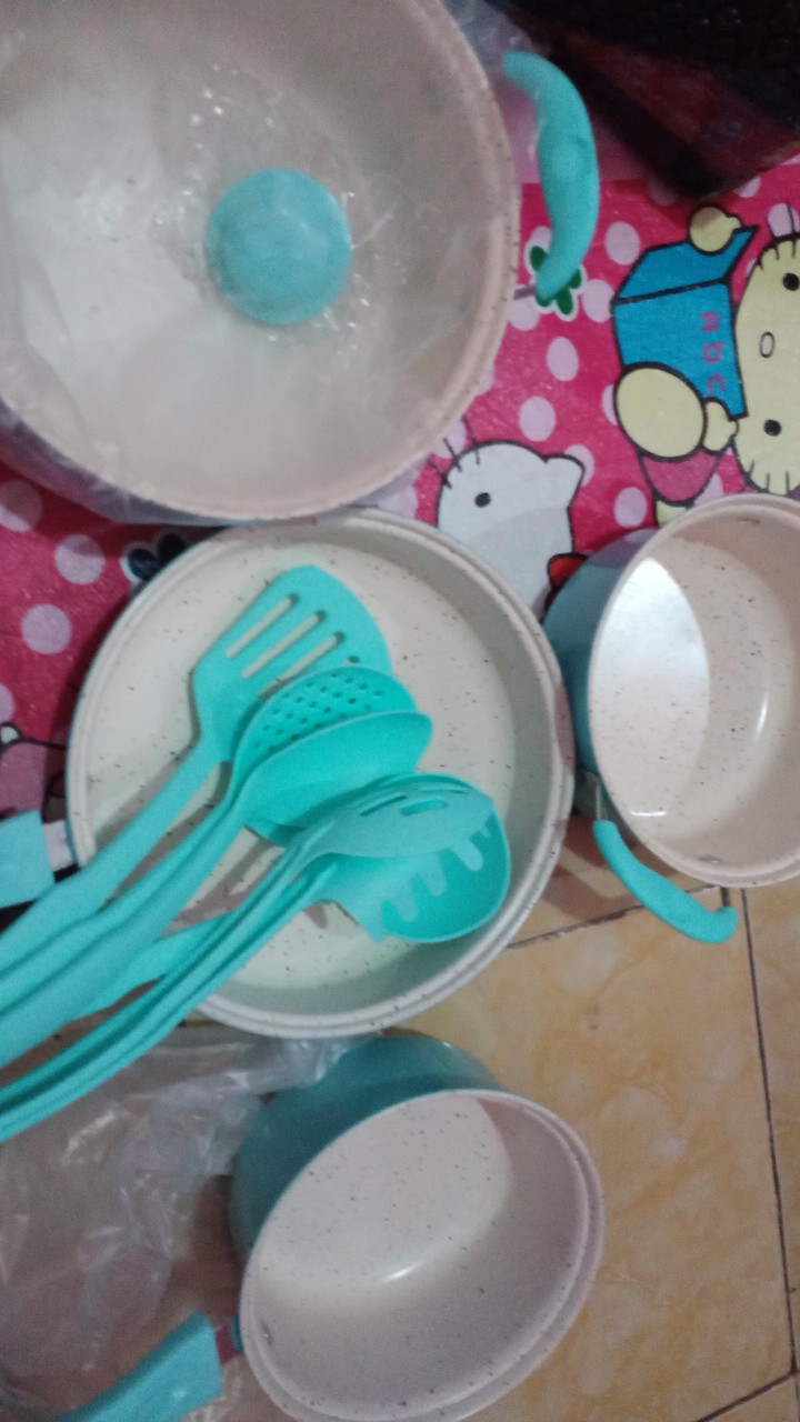 [paket Rumahan] Panci Set 13 Pcs - Panci Set Spatula Teflon Panci All In One [ Panci Set 13pcs]