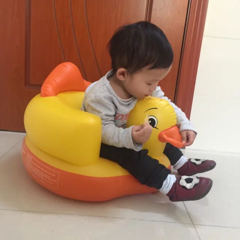 Tempat Duduk Bayi Sofa Tiup Bayi Kursi Tiup Belajar Duduk Bebek Musik Bisa untuk Mandi Dan Pelampung