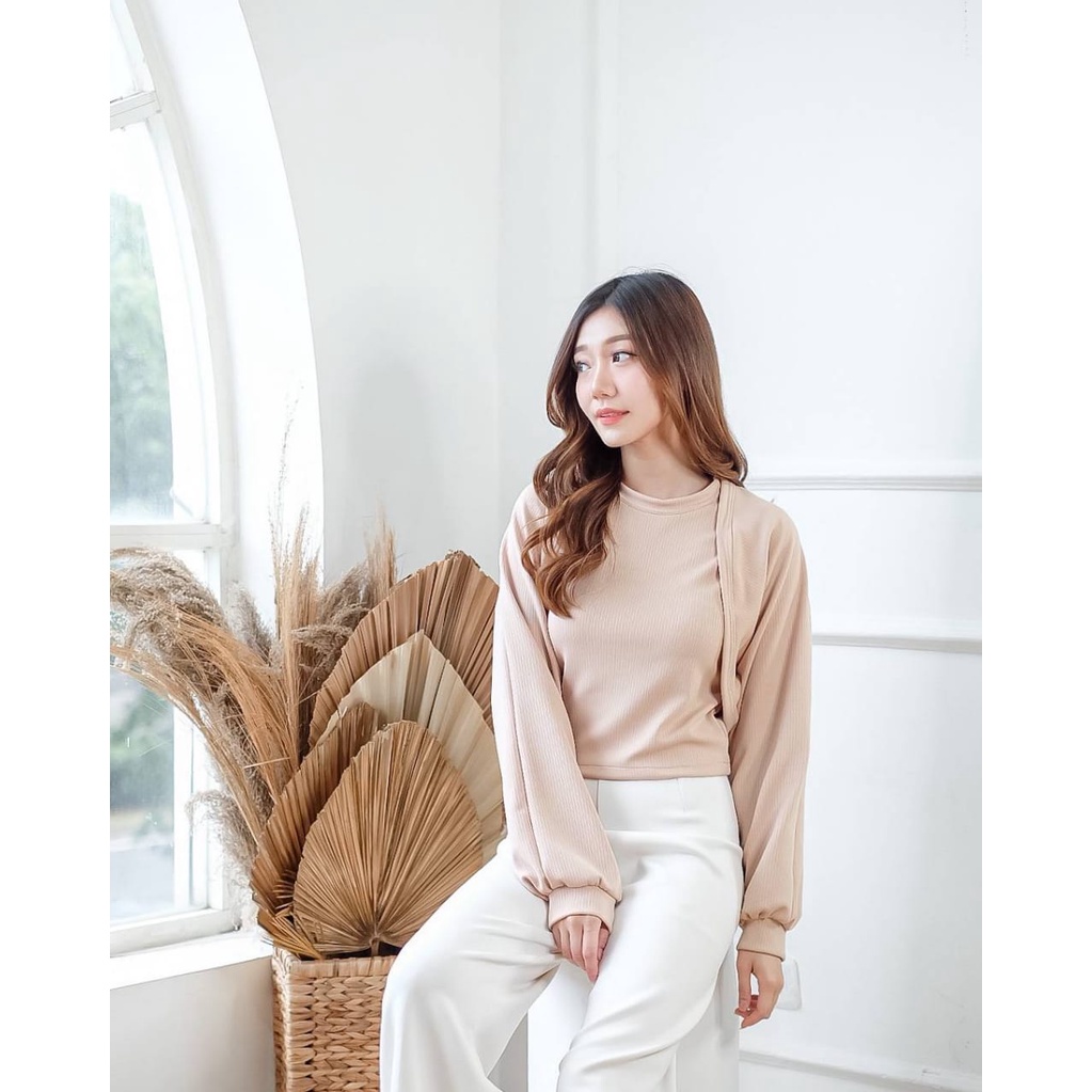 FWR - Knitted Shirt 2330 / Cardigan Crop Top Korean Style