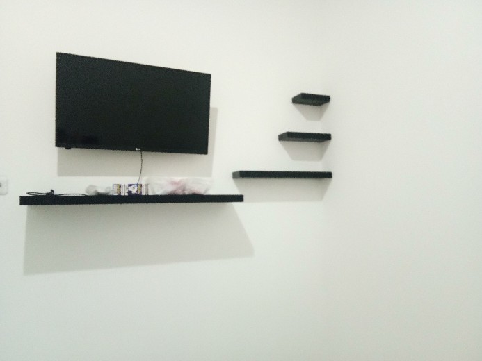 Rak Dinding Minimalis 100 X 25 X 4 Cm Rak Tv Ambalan Tempel 1 Meter Dinding Rak Gantung Melayang