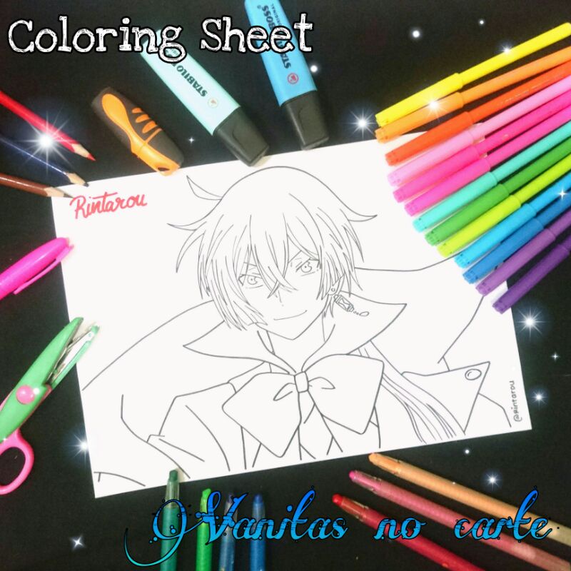 Coloring sheet anime Vanitas no carte