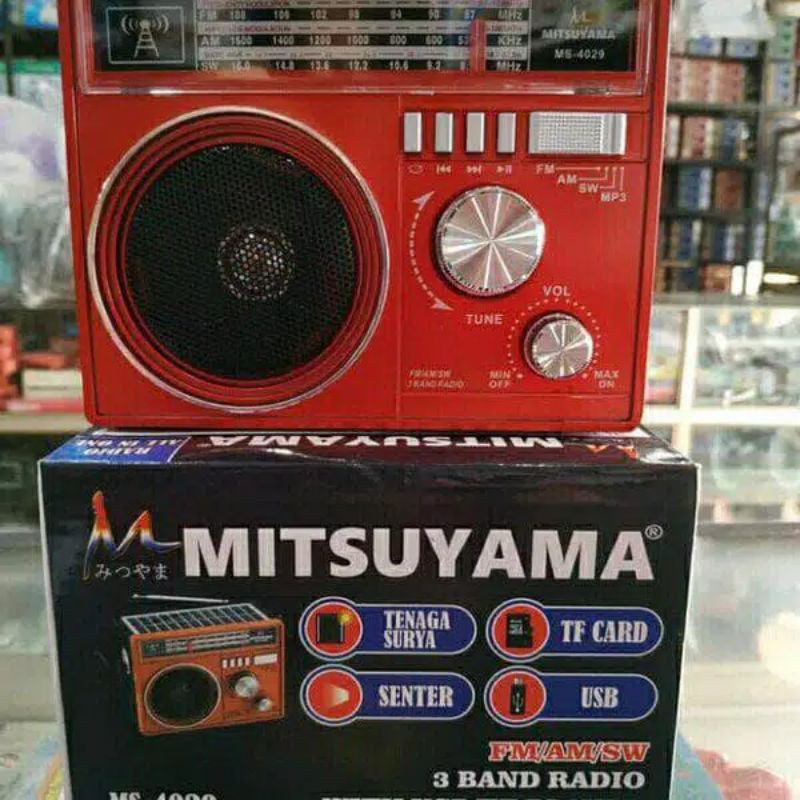 RADIO MITSUYAMA TENAGA SURYA MA-4029 FM/AM/SW/3BAND RADIO WITS USB/ - RADIO SPEAKER ALL IN ONE