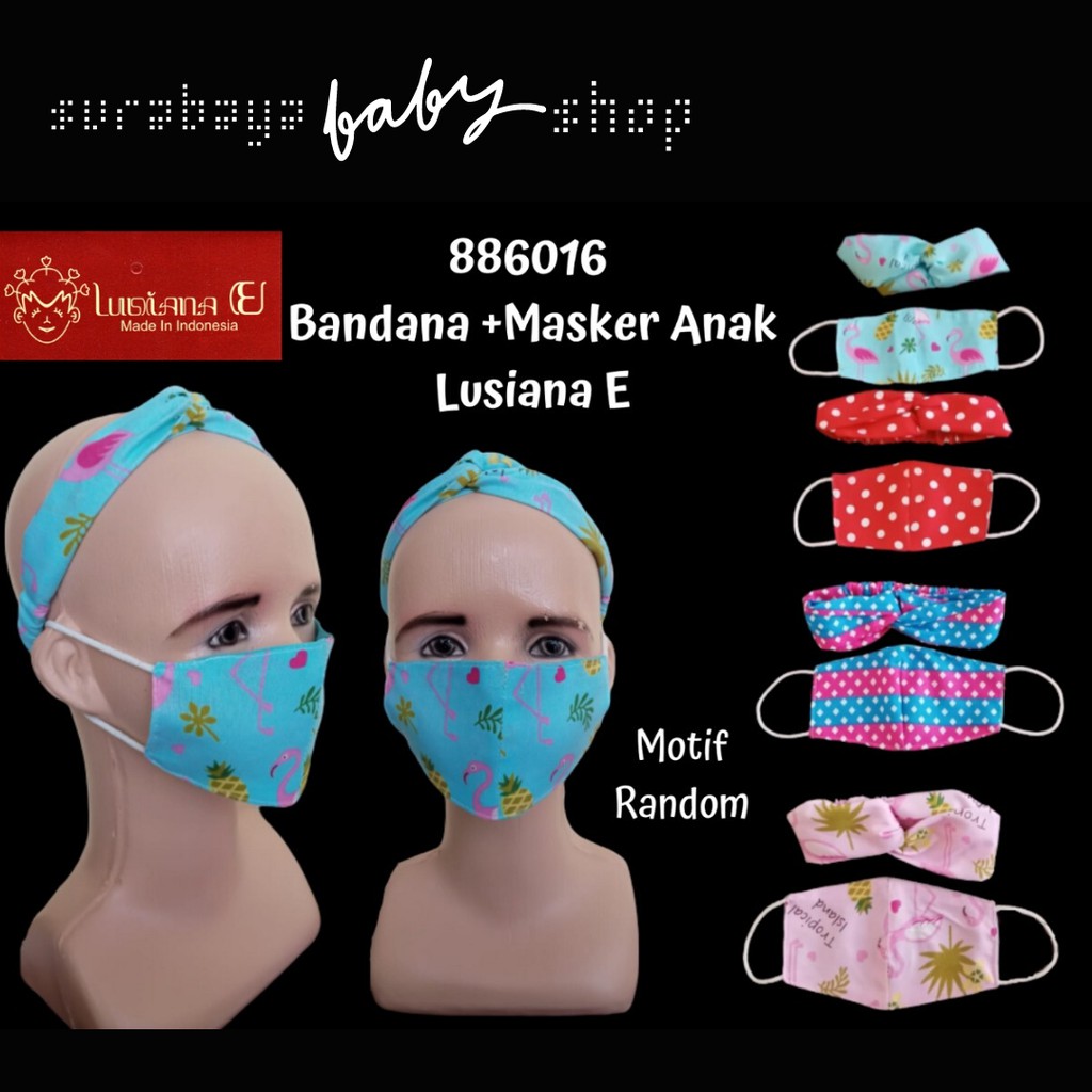 BANDANA + MASKER ANAK LUSIANA  E 886016