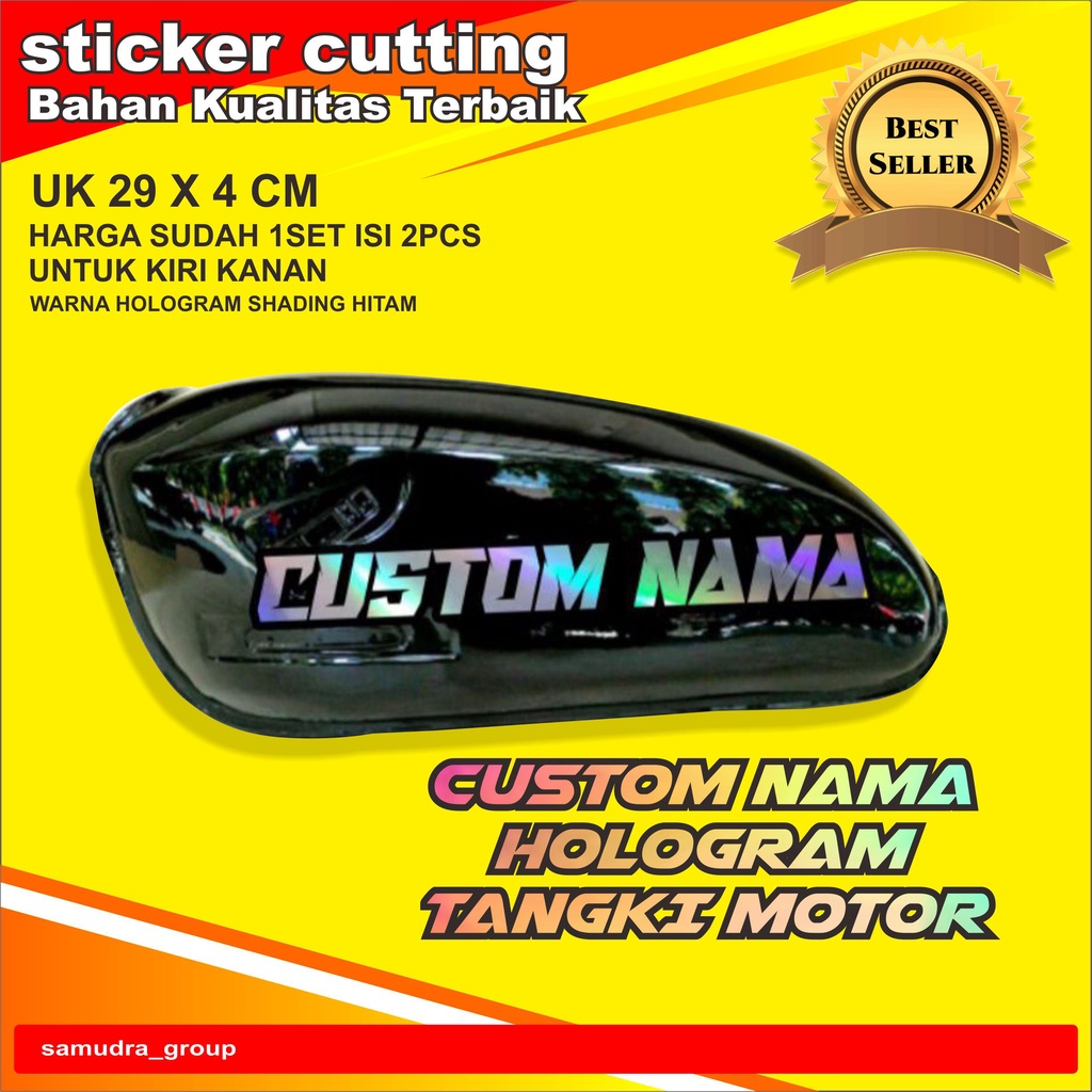 sticker tangki herex hologram sticker hologram custom nama  Sticker tangki 1set isi 2 stiker
